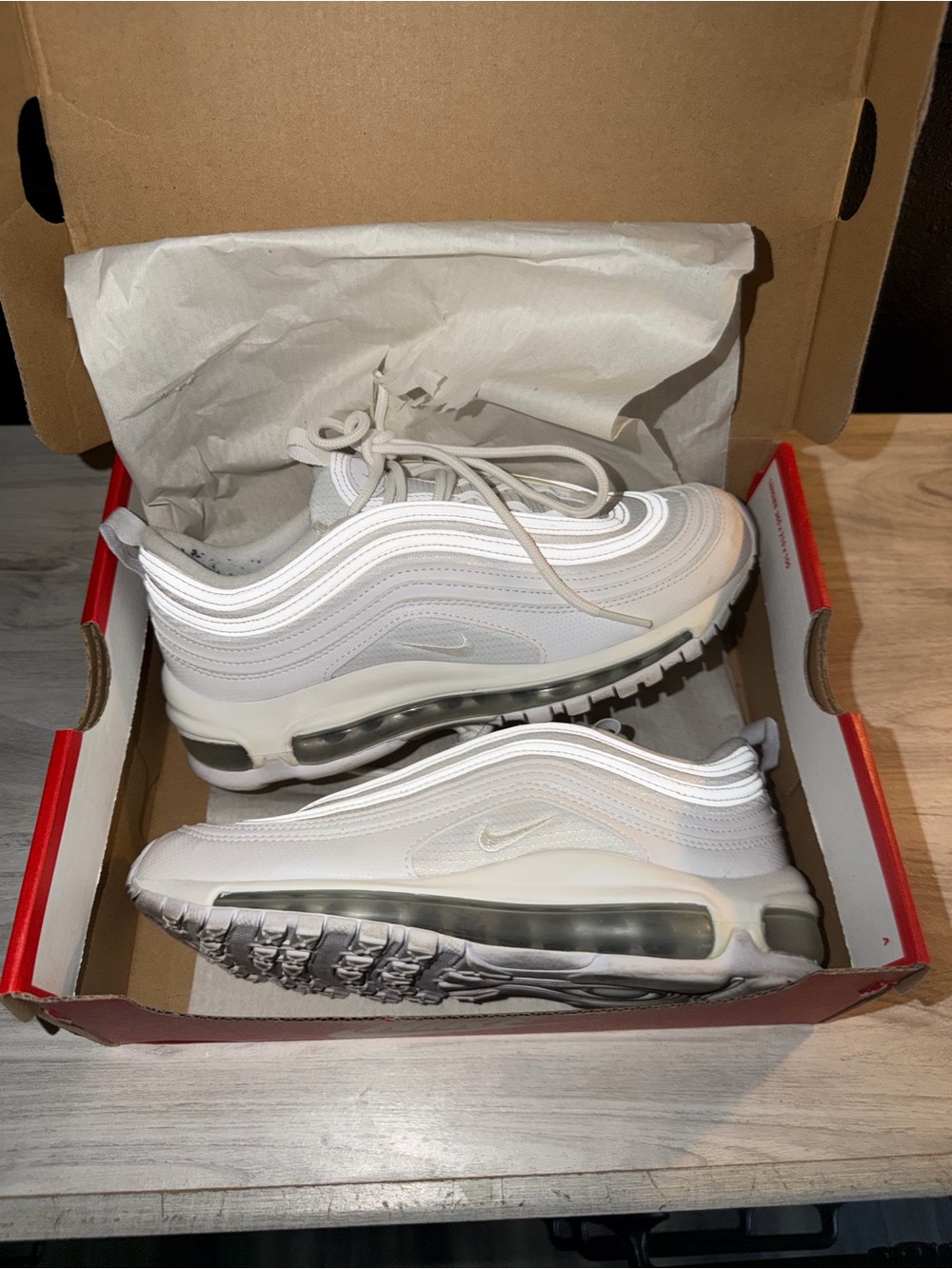 Nike Air Max 97 Triple White - Women’s - Picture 2 of 6